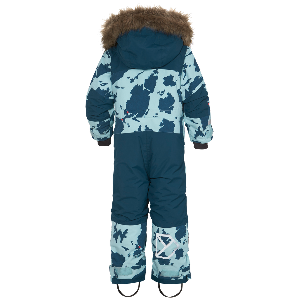 Didriksons Björnen Kid's Coverall - lasten talvihaalarit - Haalari - Didriksons - Island Print Ai Blue - 100 - - Muksukaskauppa.fi