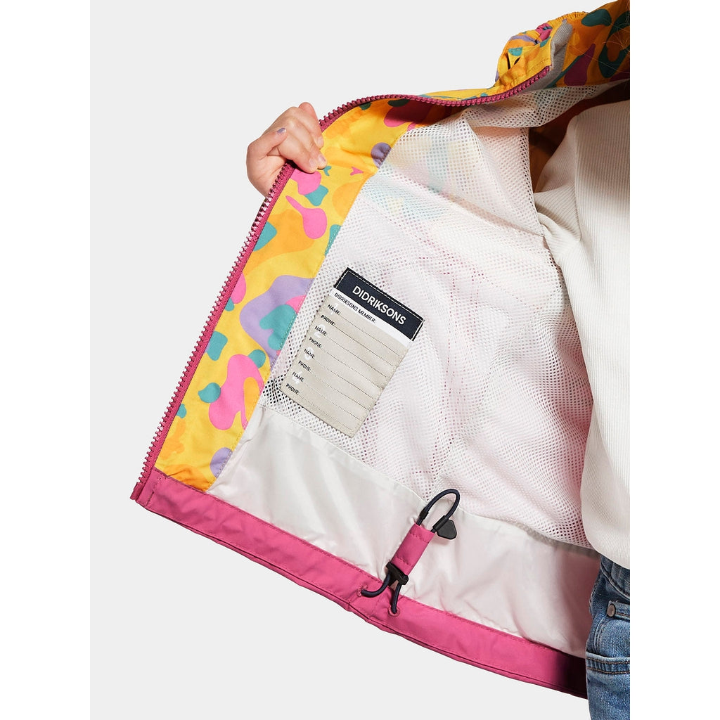 Didriksons Block Kid´s Jacket - lasten takki - Takki - Didriksons - Yellow bubbels print - 90 - - Muksukaskauppa.fi