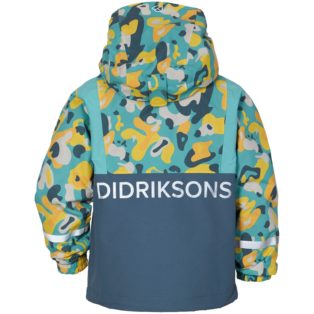 Didriksons Block Kid´s Jacket - lasten takki - Takki - Didriksons - Turquoise bubbels print - 90 - - Muksukaskauppa.fi