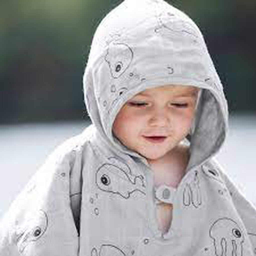 Done by Deer Sea Friends kylpyponcho - Vaatteet ja asusteet - Done by Deer - Sininen - - - Muksukaskauppa.fi