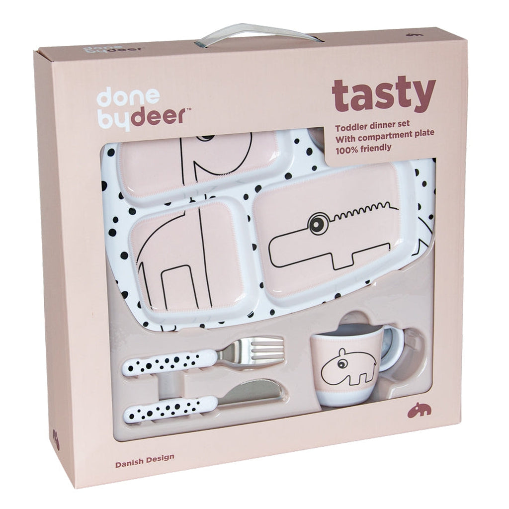 Done by Deer-Toddler dinner set-Happy Dots ruokailusetti - Tarvike - Done by Deer - Sininen - - - Muksukaskauppa.fi