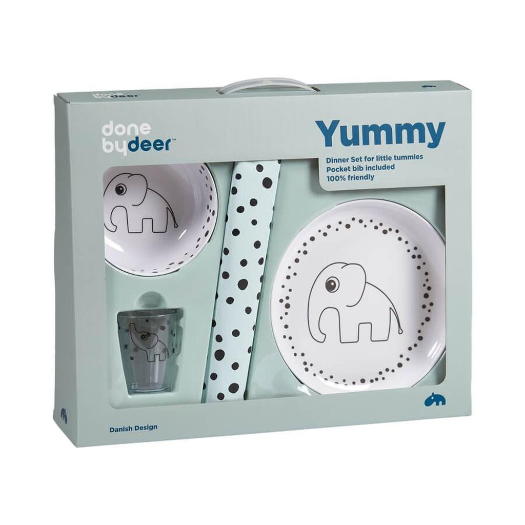 Done by Deer - Happy Dots ruokailusetti - Tarvike - Done by Deer - Sininen - - - Muksukaskauppa.fi