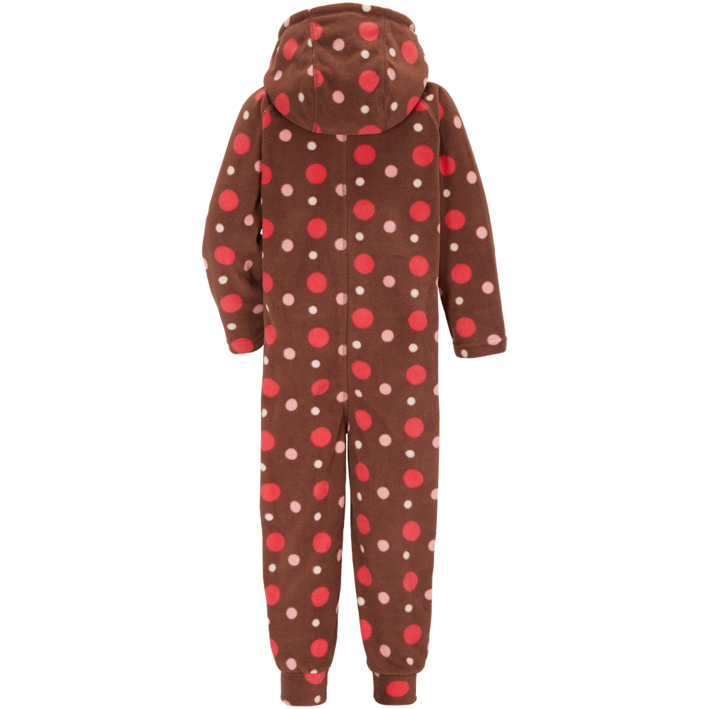 Didriksons Monte Kid's Coverall - lasten fleecehaalari - Haalari - Didriksons - Brown print - 90 - - Muksukaskauppa.fi