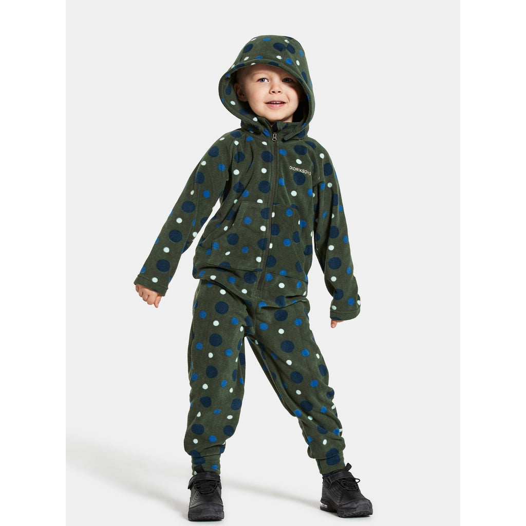 Didriksons Monte Kid&#39;s Coverall - lasten fleecehaalari - Haalari - Didriksons - Brown print - 90 - - Muksukaskauppa.fi