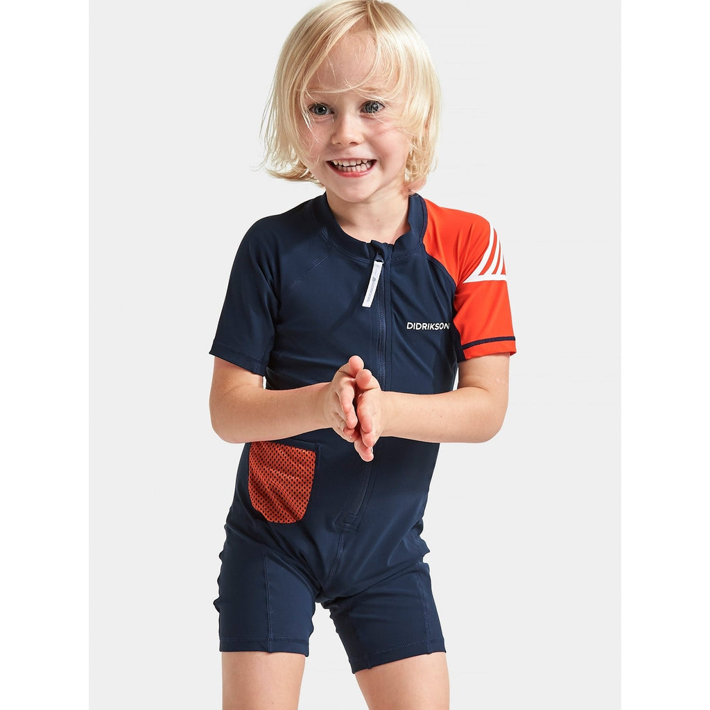 Didriksons Reef Kid&#39;s Swimming Suit - lasten uima-asu - Uimapuku - Didriksons - Navy - 120 - - Muksukaskauppa.fi
