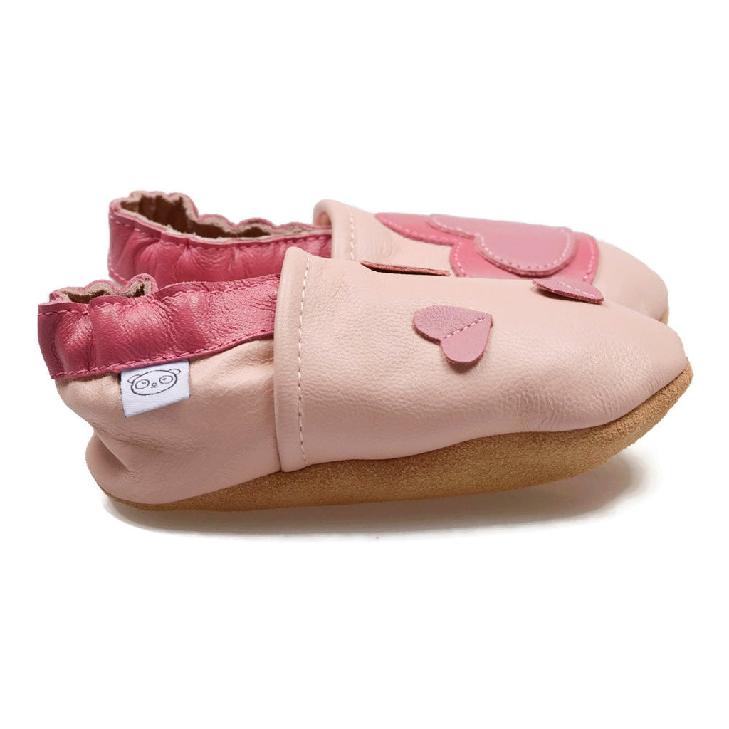 Panda Feet Sisätossut Vaaleanpunainen Iso Sydän - Tarvike - Panda Feet - 0-6kk - - - Muksukaskauppa.fi