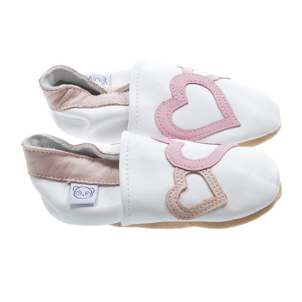 Panda Feet Sisätossut Valkoinen Sydän - Tarvike - Panda Feet - 0-6kk - - - Muksukaskauppa.fi