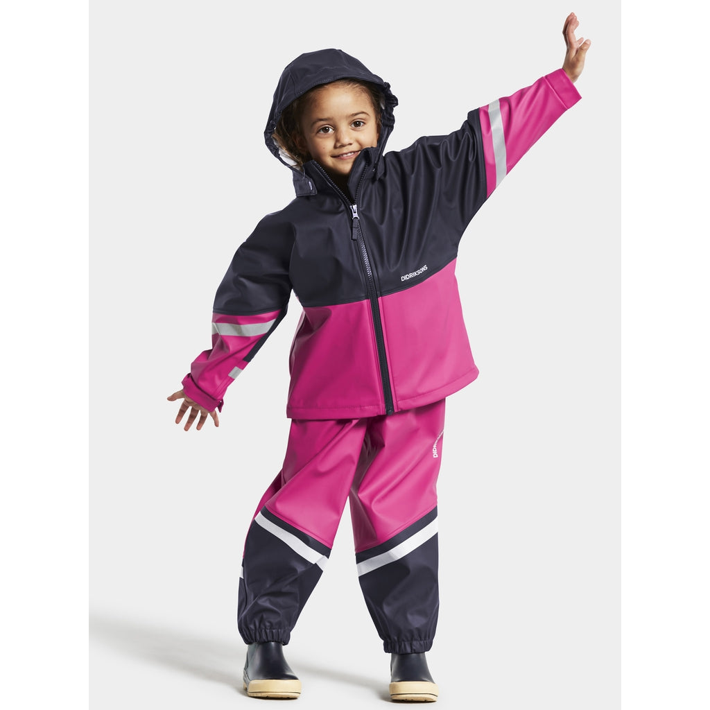 Didriksons Waterman Kid&#39;s Set - lasten sadeasu - Sadeasu - Didriksons - Plastic Pink - 80 - - Muksukaskauppa.fi